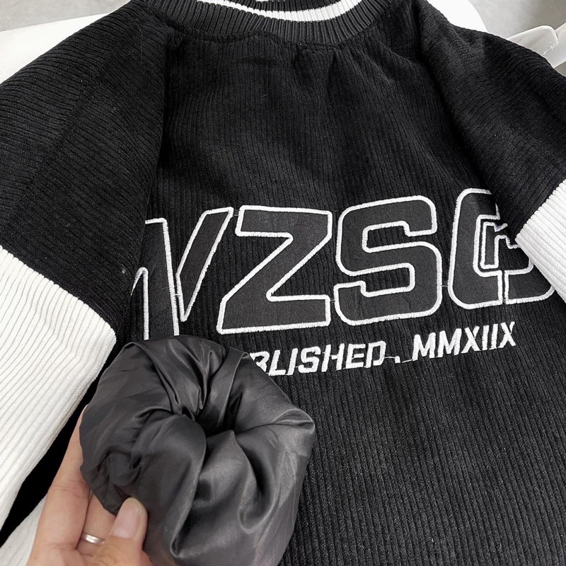 Áo Khoác Bomber Jacket Nhung Tăm Lót Dù WZSO PQK