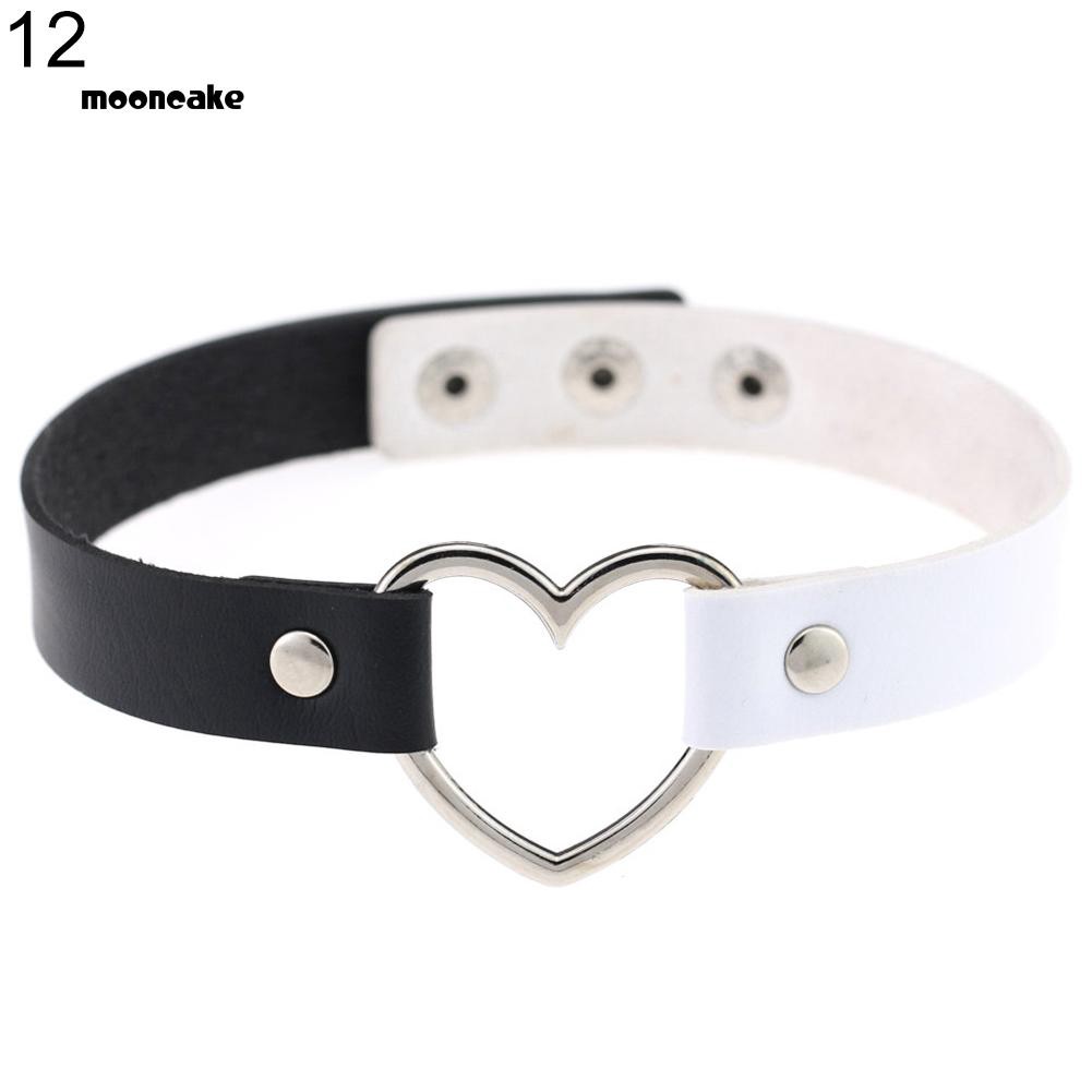 Vòng cổ choker giả da kiểu dáng gothic độc đáo