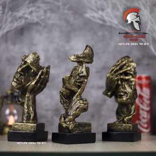 🔥HOT🔥Bộ tam không decor hiện đại im lặng là VÀNG size Mini