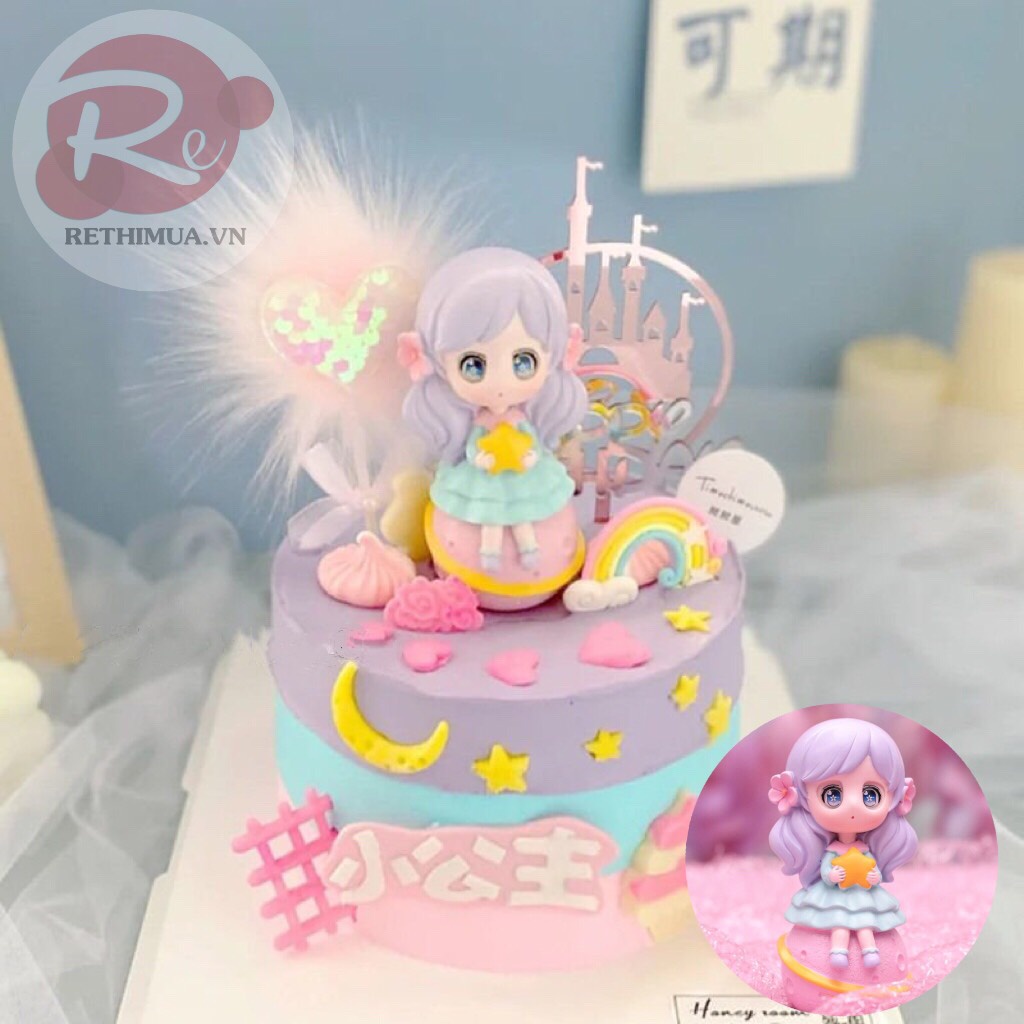 [SIÊU RẺ❤️] – Cô Bé Sao - Trang trí bánh sinh nhật bánh kem