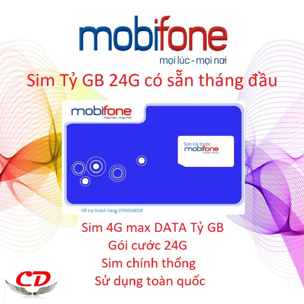 Sim 4G mobifone không giới hạn data có sẵn tháng đầu