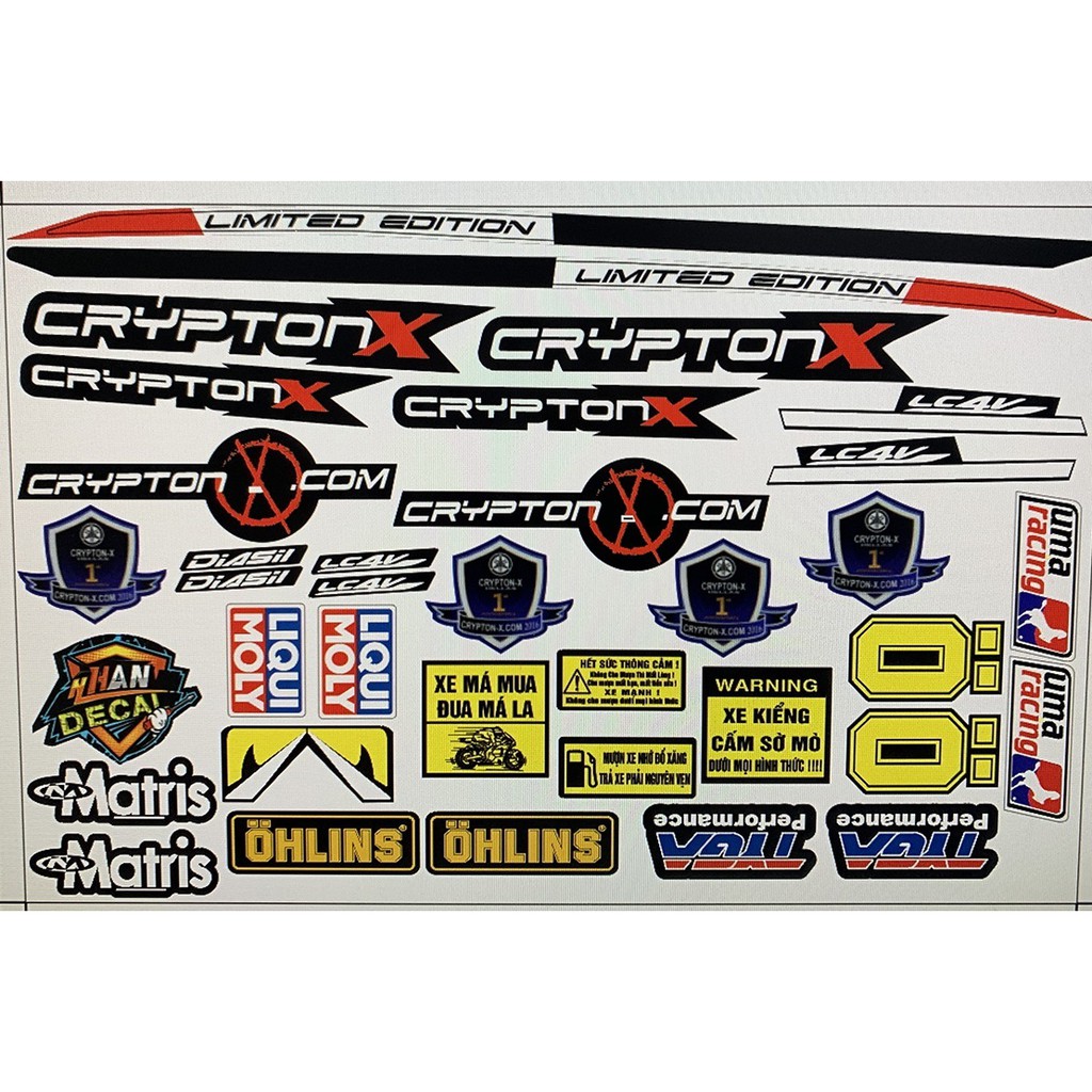 Tem exciter 2010 crypton X đen