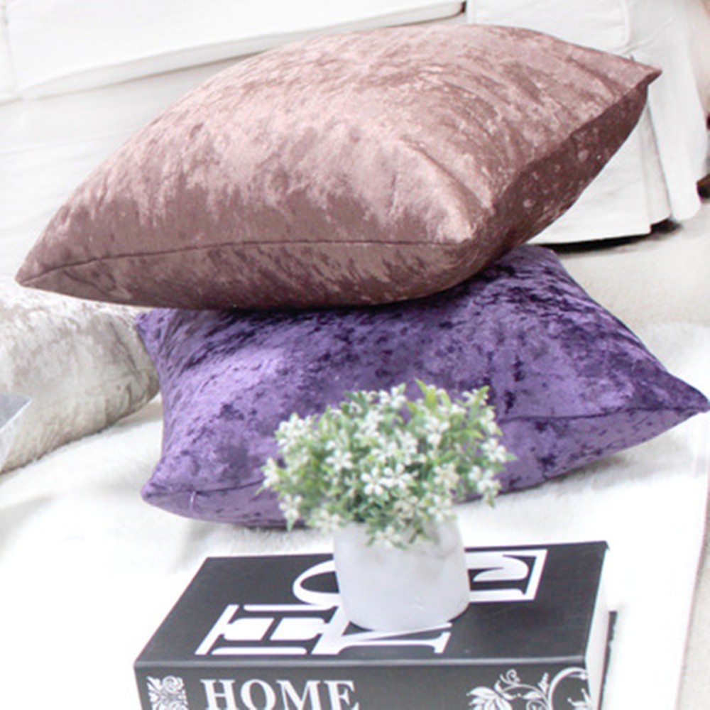 Daphne Vỏ Gối Nhung Trơn Sang Trọng 18 &quot;X 18&quot; Trang Trí Nhà Cửa