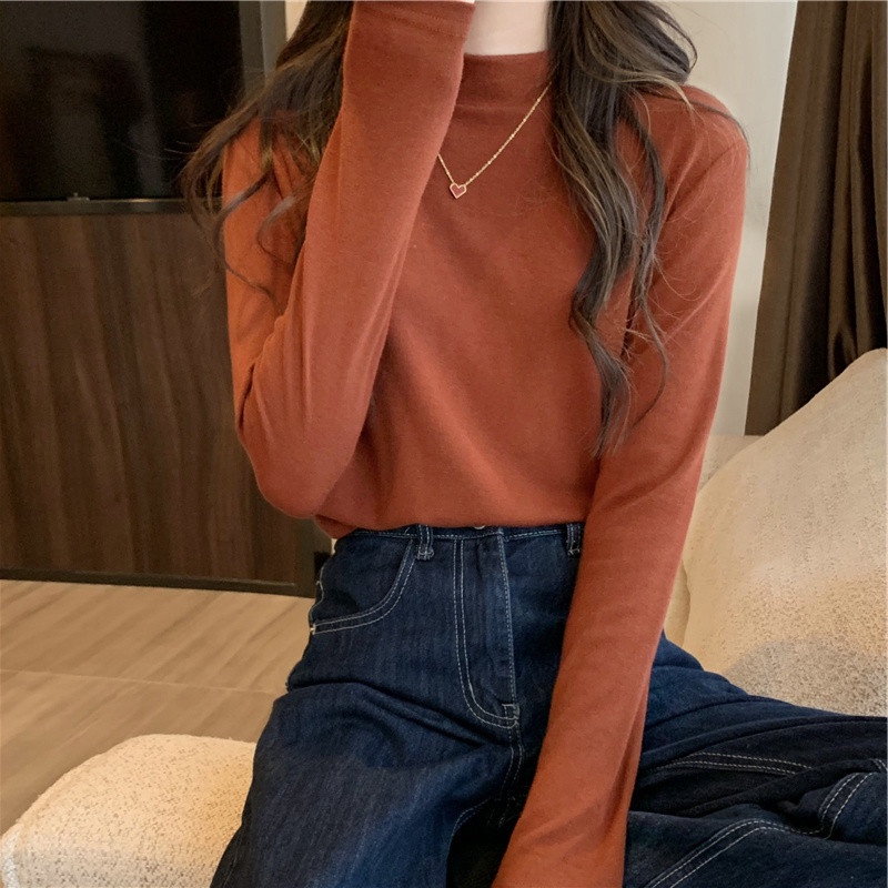 NRVP Áo Thun Nữ Dài Tay Dáng Rộng Thời Trang Hàn Quốc