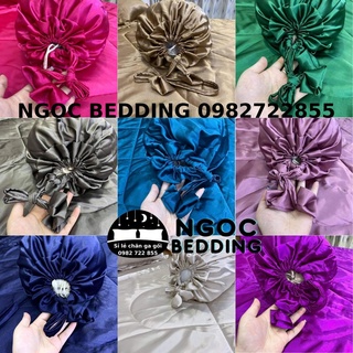 [Hổ trợ PVC] Bộ chăn ga vỏ gối phi lụa mát mịn Ngọc Bedding (hơn 50 màu), drap phi lụa m2,m4,m6... đủ KT cho khách chọn