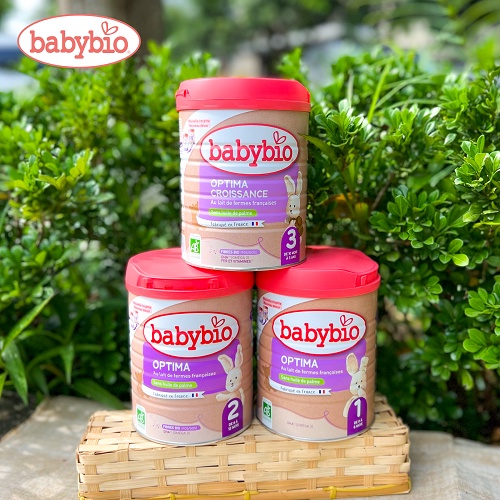 Sữa bò hữu cơ Babybio số 1 dòng Optima bổ sung lợi khuẩn 800g (0 - 6 tháng)