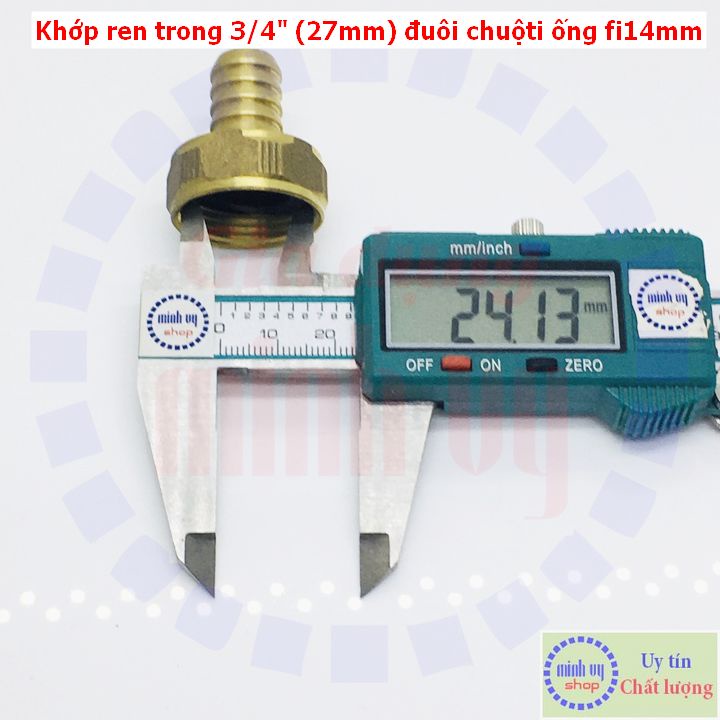 Khớp chuyển ren trong 3/4&quot; (ren trong 25) - đuôi chuột nối ống fi 14mm