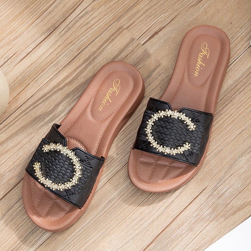 Dép Quai Ngang Đế Dày Thời Trang Mùa Hè Phong Cách Mới Cho Nữ