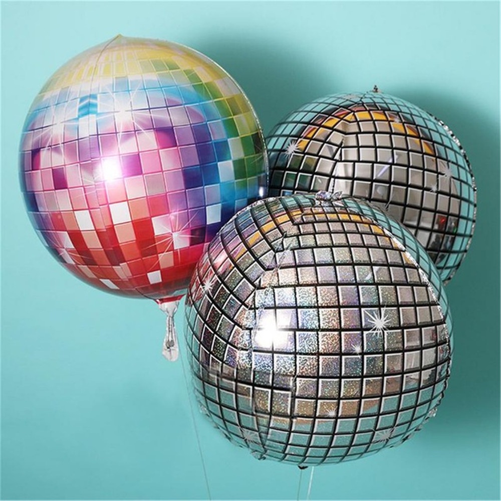 Bong Bóng Lá Nhôm 4D 22inch Phong Cách Retro 80s 90s Dùng Trang Trí Tiệc