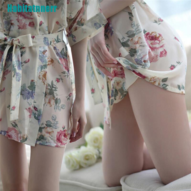 Áo Choàng Ngủ Vải Hoa Quyến Rũ Cho Nữ | BigBuy360 - bigbuy360.vn