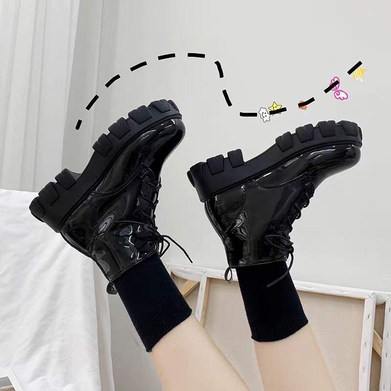 Giày bốt nữ cổ cao đế cao gót phong cách ulzzang cá tính giá rẻ JAENIA GD004