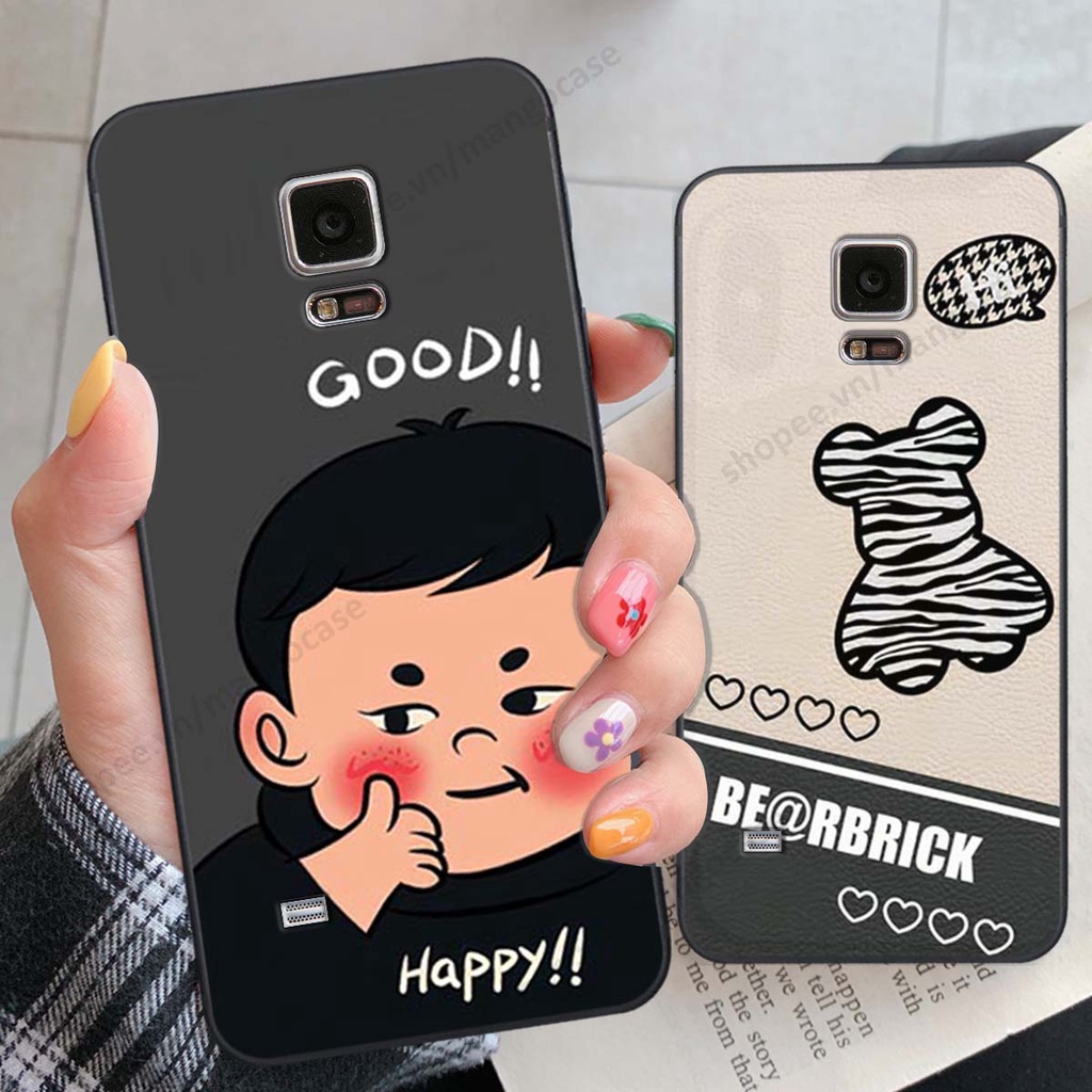 Ốp lưng Samsung Note 4 / Note 5 in hình happy nice, bé gấu đáng yêu