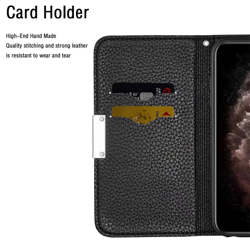 MONTBLANC Bao Da Điện Thoại Nắp Lật Nam Châm Kiêm Ví Cho IPhone 13 12 Pro Max 11 X XR XS 7 8 Plus Vỏ