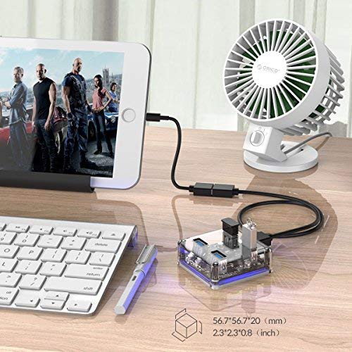 Hub ORICO MH4U-U3 4 cổng USB 3.0 5gbps màu trong suốt tiện lợi cao cấp cho laptop