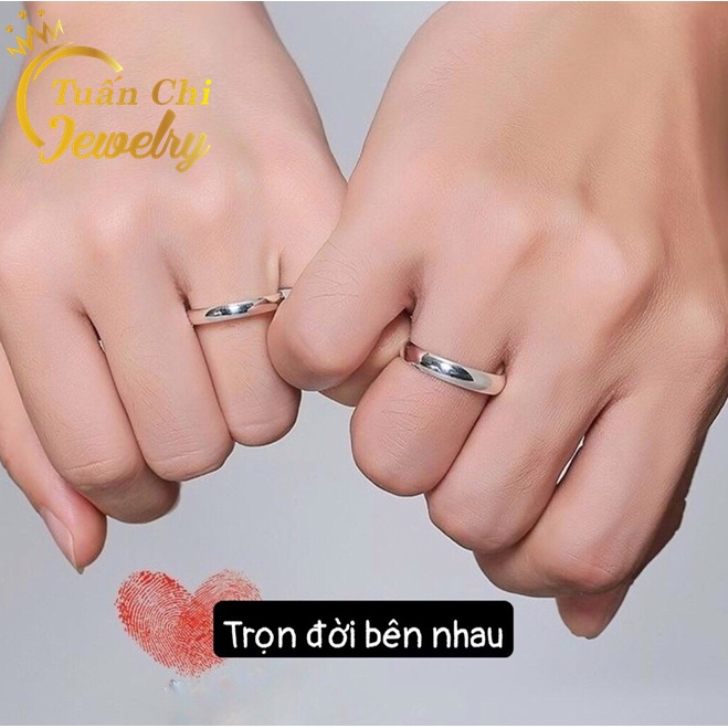 Nhẫn Bạc Ta⚡ FULL SIZE⚡ Nhẫn Trơn Bạc Ta Cao Cấp Dành Cho Cả Nam Và Nữ Cực Xinh, Khắc Tên Ý Nghĩa