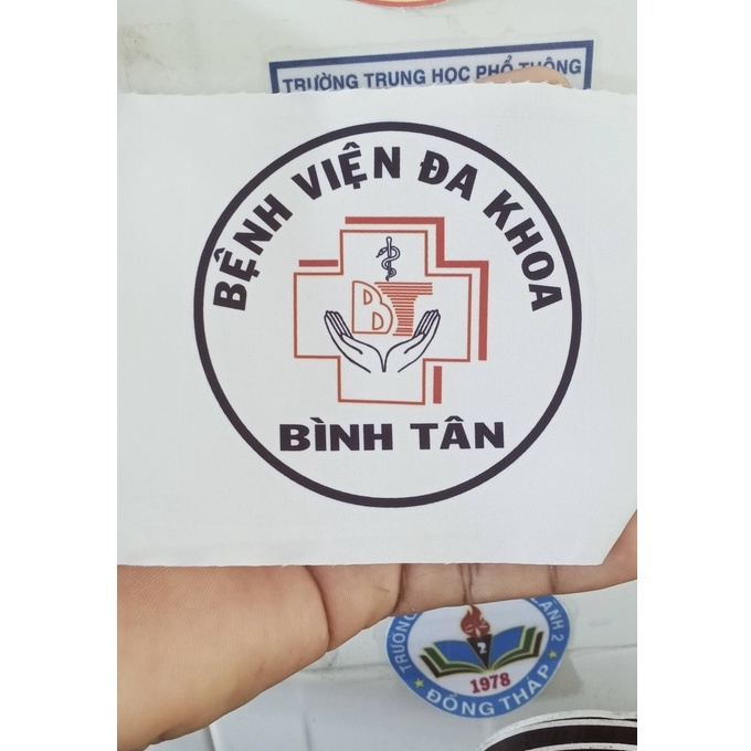 Combo 20 cái phù hiệu bảng tên học sinh dùng để ủi lên áo in theo yêu cầu