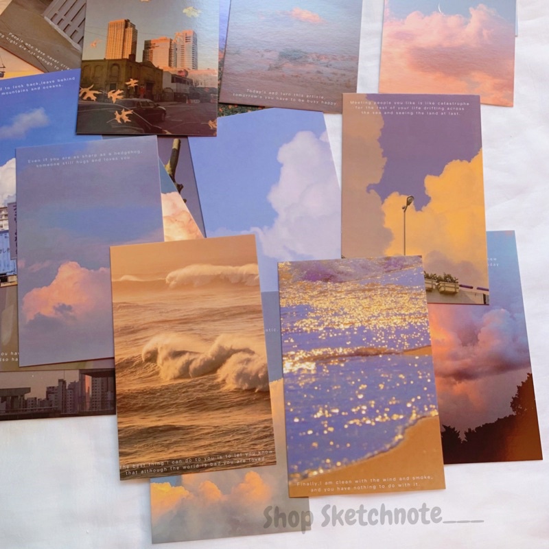 Postcard phong cảnh hoàng hôn bưu thiếp trang trí tường phòng ngủ PC00105