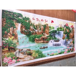 Tranh đính đá thành phẩm khổ đại 200x95 cm