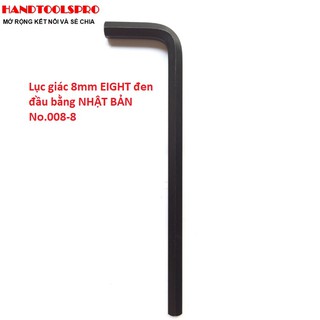 Lục giác 8mm EIGHT đen đầu bằng NHẬT BẢN No.008-8
