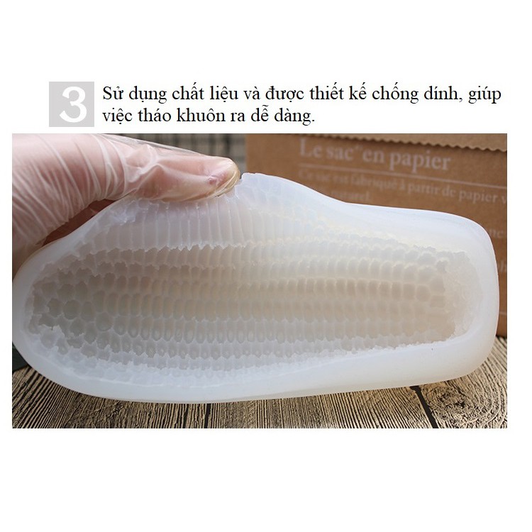 Khuôn bánh, khuôn silicon mẫu trái bắp - POPPY STORE