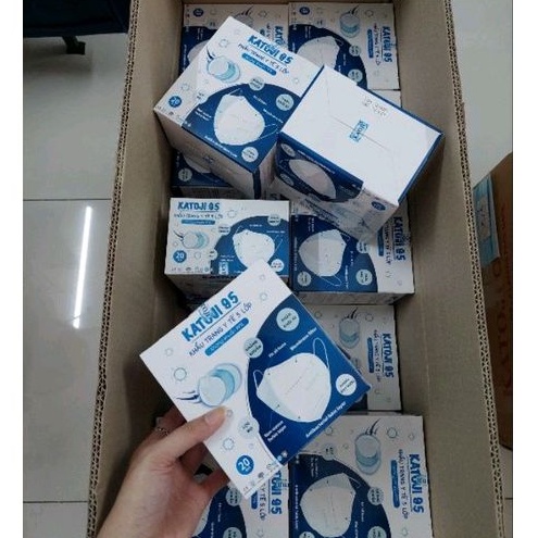 [Hoả Tốc Q10] Khẩu Trang Y Tế Katoji 5 lớp N95 (hộp 20 cái)