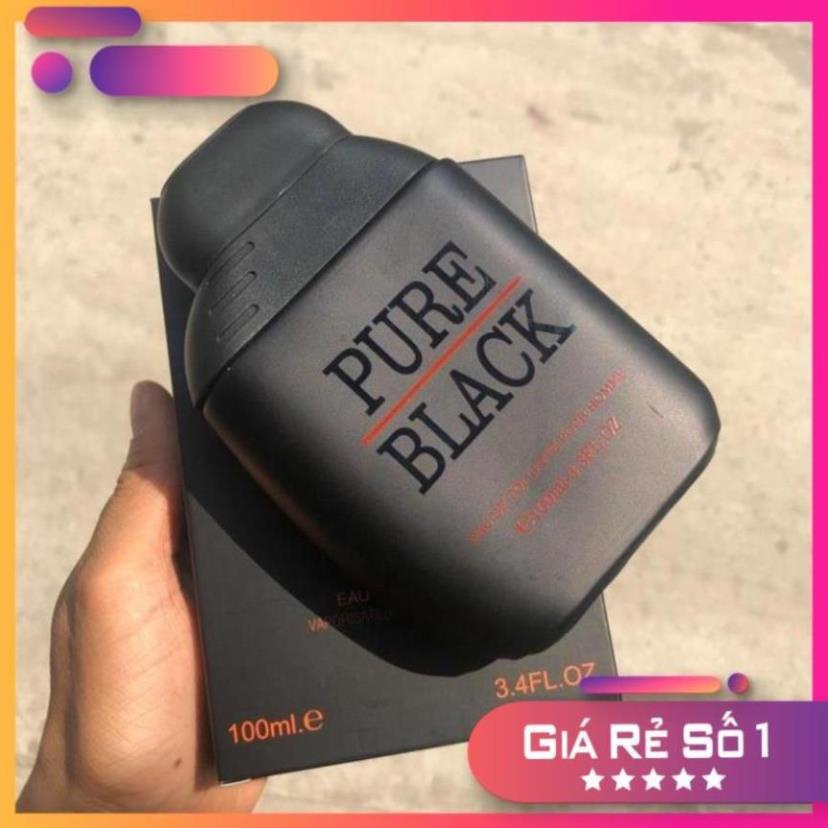 25[CHÍNH HÃNG] - [FREESHIP] Nước Hoa Nam Pure black 100ml hương cuốn hút | Thế Giới Skin Care