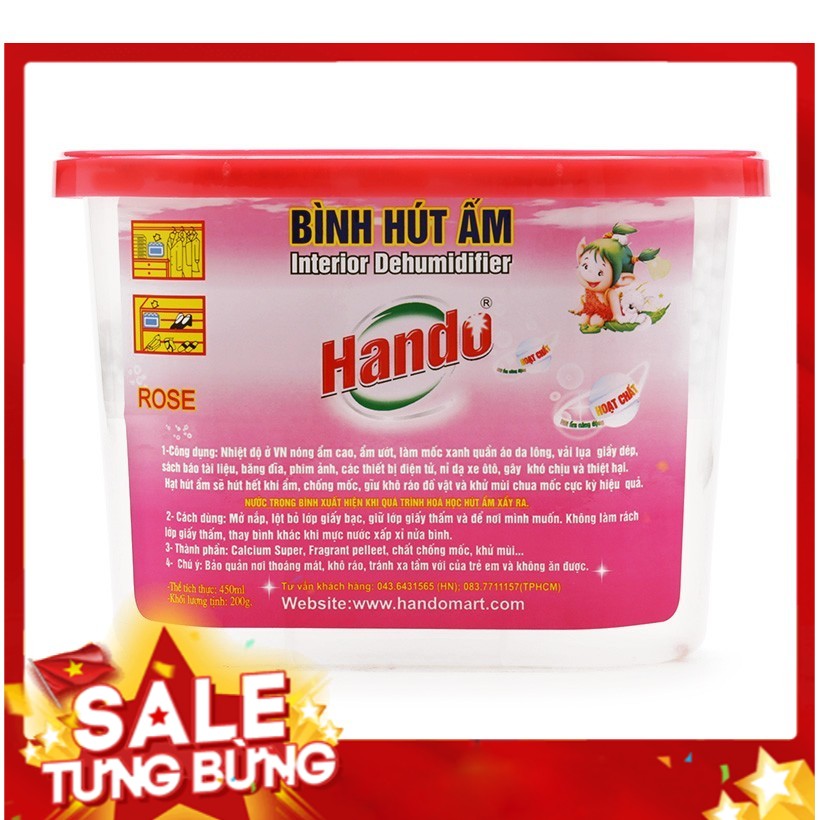 (KHỬ MÙI-ẨM MỐC) Bình hút ẩm 450ml HANDO