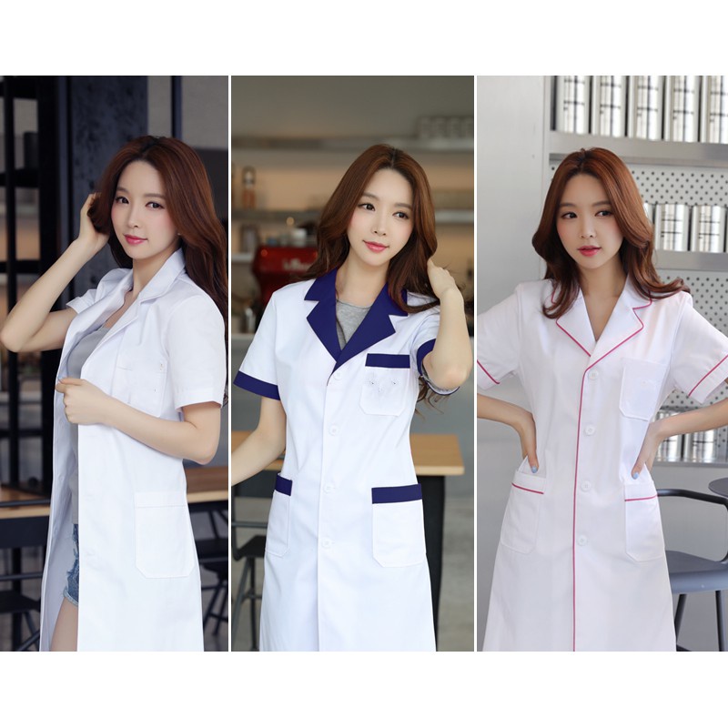 Áo Khoác Y Tá/ Bác Sĩ/ Phẫu Thuật Tay Ngắn Nhiều Túi Nhiều Túi Tiện Dụng Cho Nữ Tỷ Lệ080.my85613081 | BigBuy360 - bigbuy360.vn