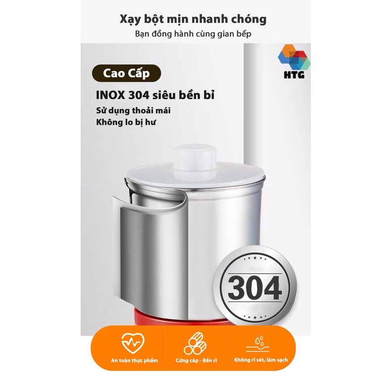 Máy xay khô ZZUOM MV601 cafe, ngũ cốc, dược liệu đa năng, 4 lưỡi dao inox chính hãng