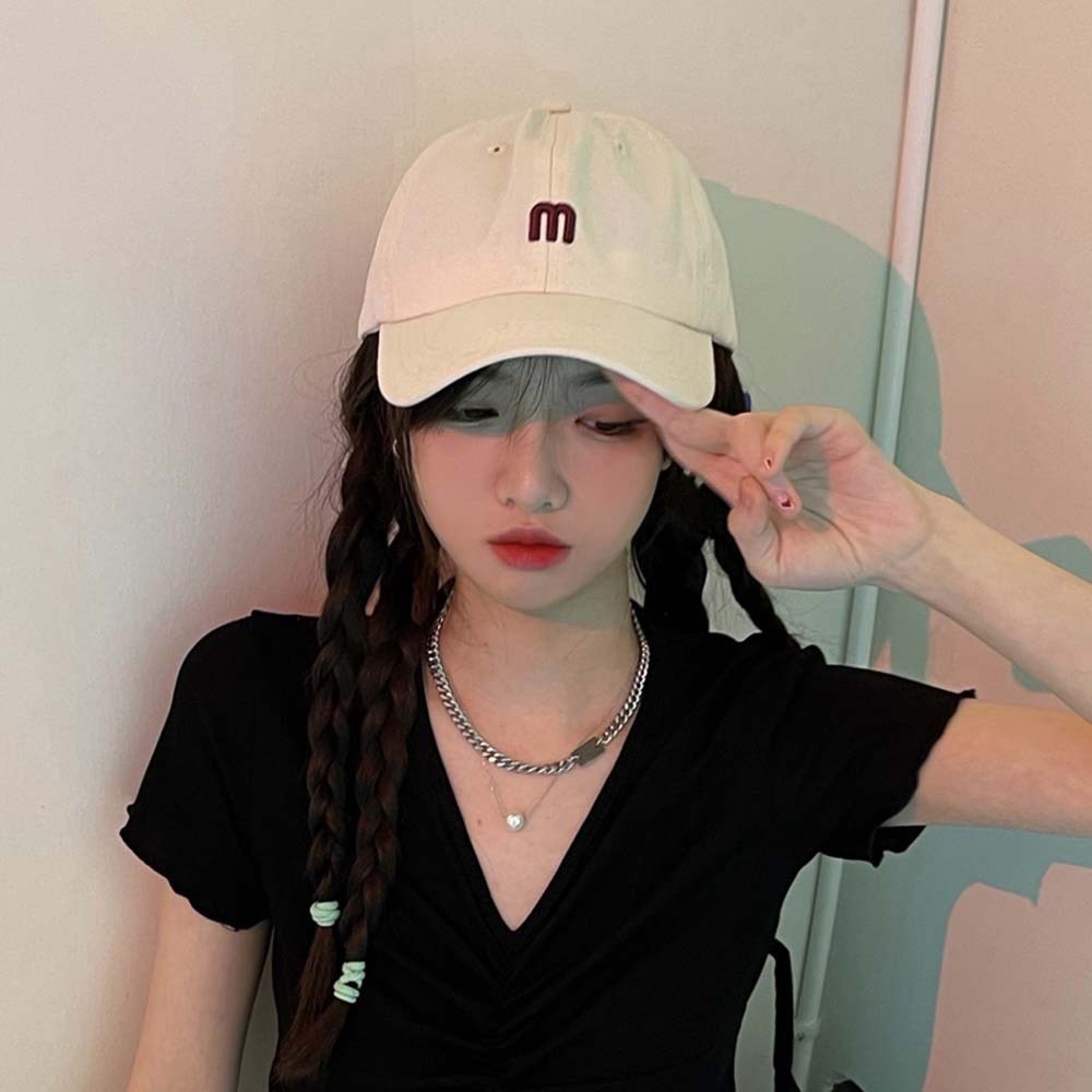 Mũ lưỡi trai nam nữ Thêu Chữ M cá tính