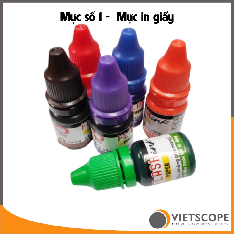Mực Đóng Dấu Dành Cho Con Dấu Flash In Lên Giấy, Vải, Carton, Nilon, Nhựa, Hộp Cơm