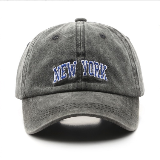 Mũ lưỡi trai cotton thêu chữ New York phong cách vintage thời trang dành cho nam và nữ