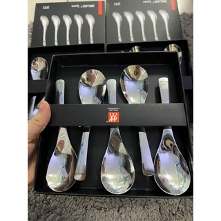 SÉT 5 Thìa inox 304 cán ngắn hiệu Zwilling Đức sang trọng