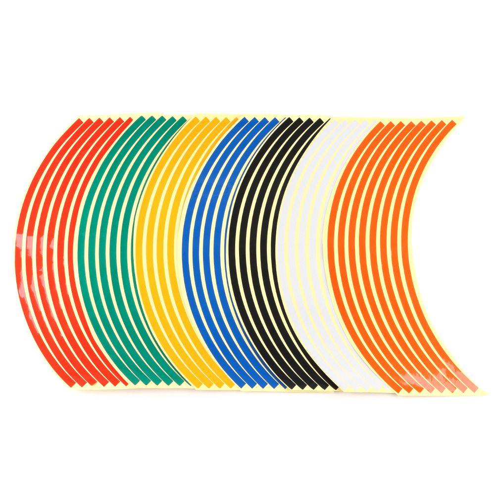 1 Bộ Miếng Dán Trục Bánh Xe 18 inch Phản Quang Siêu Bền Dễ Sử Dụng Cho Xe Hơi Xe Máy