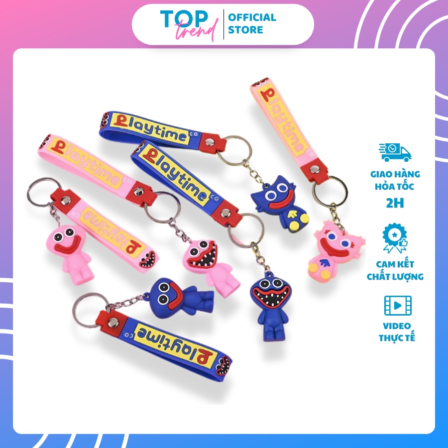 Huggy Wuggy móc khóa, nhân vật game Poppy Playtime, quà tặng dễ thương - Top Trend