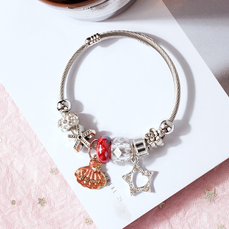 Vòng Tay Đính Đá Pha Lê Phong Cách Hàn Quốc Đơn Giản Cho Nữ | BigBuy360 - bigbuy360.vn