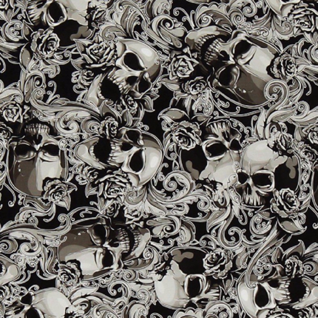 Miếng dán phim hoạ tiết đầu lâu và hoa PVA 0.5*1m