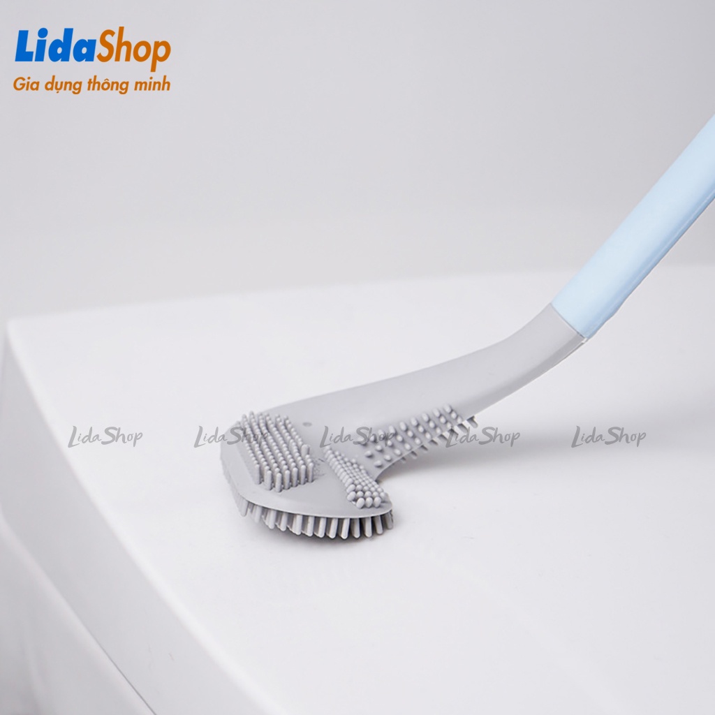 Cọ chà toilet silicon Lidashop , cọ chà rửa bồn cầu nhà tắm nhà vệ sinh bằng silicon tiện lợi