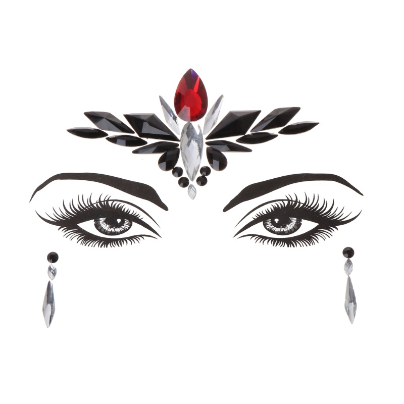 Đá Acrylic 17 Loại Dán Mặt / Mắt / Hình Xăm Nghệ Thuật Cho Tiệc Tùng