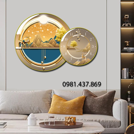Đồng Hồ Treo Tường Decor , Tranh Đồng Hồ Tráng Gương Sang Trọng Hiện Đại ,treo Tường Kim Trôi Mẫu Đa Dạng
