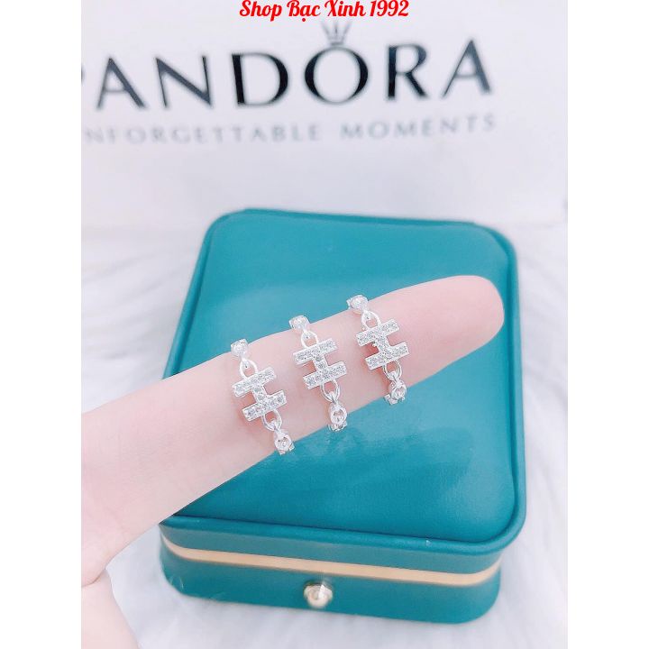 Nhẫn chữ H, nhẫn nữ bạc ta, nhẫn chữ cái theo tên