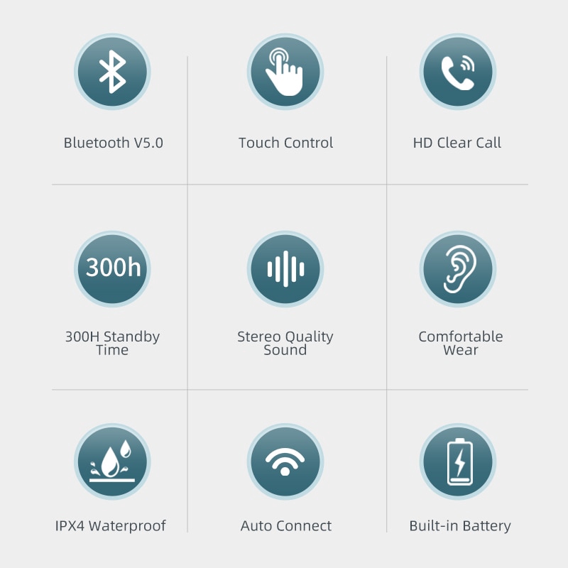 Tai Nghe Không Dây AWEI T29 Bluetooth 5.0 Thời Gian Sử Dụng Lâu Cho iPhone 12 Huawei Xiaomi iOS