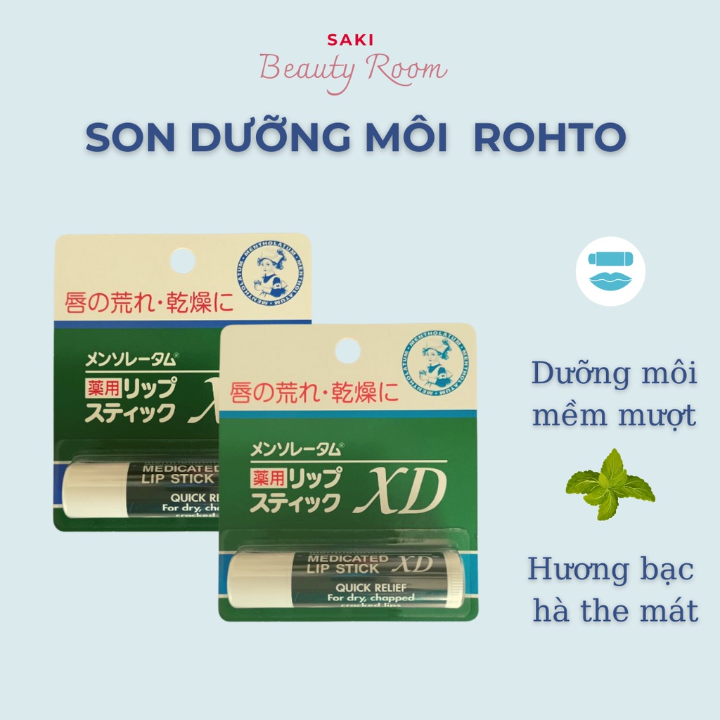 Son dưỡng môi Rohto Mentholatum dưỡng môi khô nứt nẻ