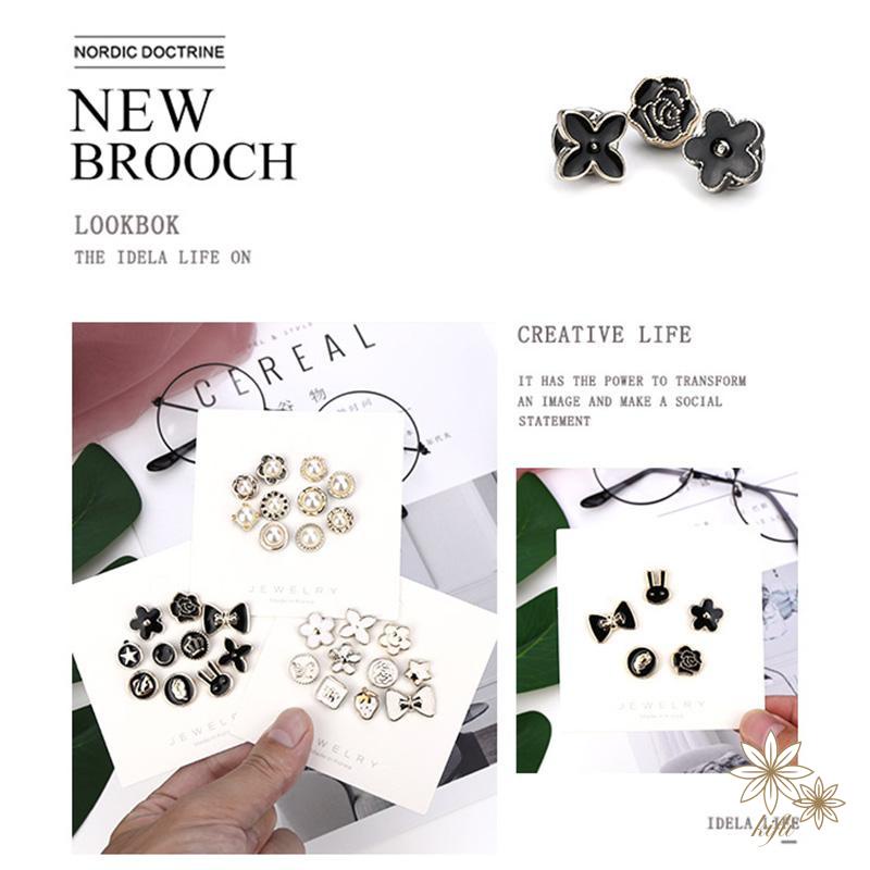 【Kifli】Nút Trang Trí Áo Khoác Cardigan/Áo Len Vô Hình Chống Ánh Sáng Có Thể Tháo Rời Cho Nữ