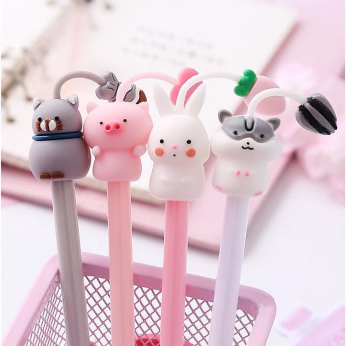 Bút Gel Nước Mực Đen Con Vật Kute Nhiều Màu H74
