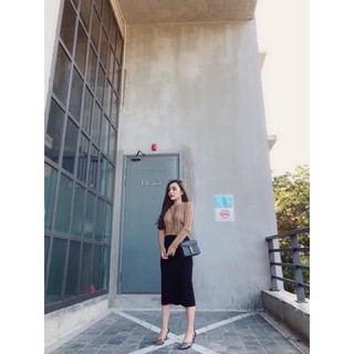 chân váy len dáng dài qccc