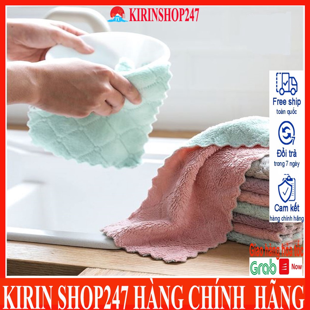 Set 10 Khăn lau bát đĩa, nhà bếp đa năng cao cấp siêu mềm