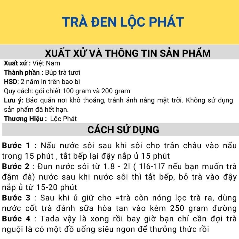 Trà đen Lộc Phát