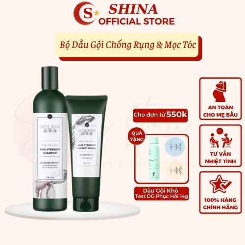 Dầu Gội Cặp Gừng Ngăn Ngừa Giảm Rụng Tóc Weilaiya - Dầu Gội Xả Mượt Tóc, Kích Thích Mọc Tóc Nhanh - Cam Kết Chính Hãng