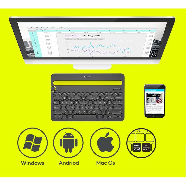 Bàn Phím Bluetooth Logitech K480 dành cho máy tính hoặc điện thoại di động